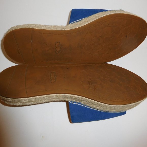 Coach Camille Ocean Blue Espadrille Shoes—Size 8.5